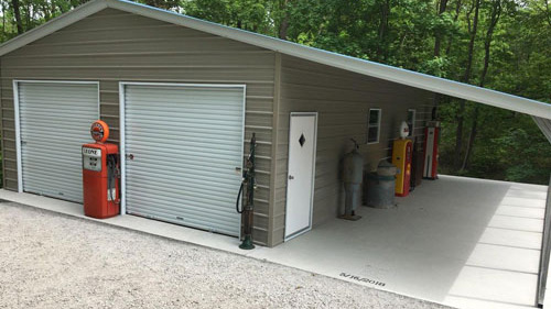 Metal Construction Gas Station Garage